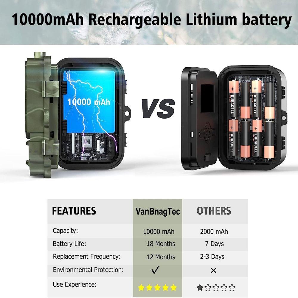 Наружная 4k Hd 50mp инфракрасная камера для мониторинга охоты и дикой природы, тропа, ночное видение, активация движения, IP66, водонепроницаемая садовая камера