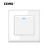EIOMR 16A Израильская настенная розетка, USB A C порт для зарядки, Белая панель из хрустального стекла, Одиночная, Двойная, Тройная, Израильский тип C розетка