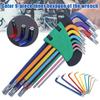 9pcs/set Allen Key Hexagon Hex Wrench Screwdriver Hexagon Spanner Universal Ball End Torx Star Keys Tool L Type Hand Tools Kit