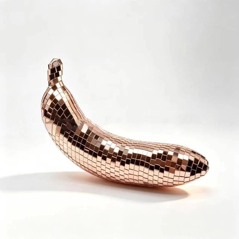 Exquisite Fake Banana Ornament Unique Mini Fruit Shape Disco Decor Small Decorative Prop for Home Cafe Bar Decoration