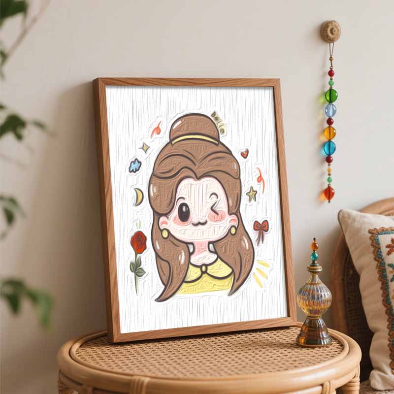Disney Belle Painting Kit Home Decor Craft Perfect Gift Idea Diy Art