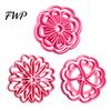 Easy Release Pastry Stamps 3D Printed Flower Cookie Cutter, Petal Patterns Safe PLA Mold, Three Dimensional Floral Molds Reusable DIY Clay Crafts