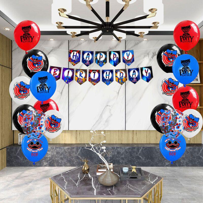 Украшения для дня рождения Poppy Playtime Huggy Wuggy Премиум набор воздушных шаров и топперов для торта