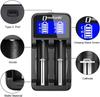 LCD Universal AA AAA Battery Charger for Rechargeable Battery 18650 18500 18350 17500 16340 CR123A 14500 Lithium Batteries