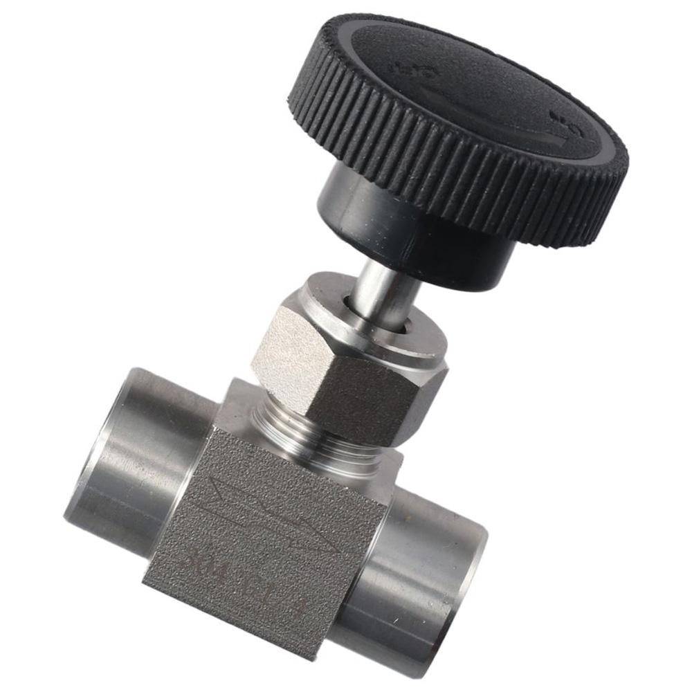 Игольчатый клапан из нержавеющей стали 304 1/4" NPT Запорный трубный фитинг Трубка для воздуха Ручной клапан Вода Газ Масло