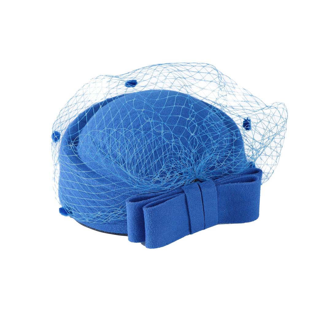 Женская шляпа в французском стиле Сетчатая шляпа Британская свадебная вечеринка Бант Шляпа стюардессы