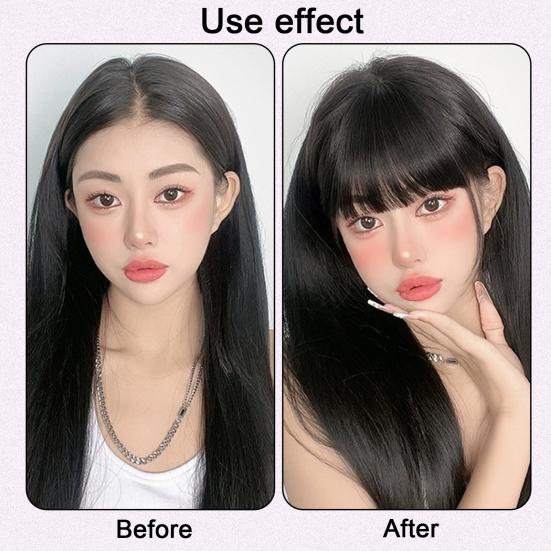 Women Clip-in Bangs Natural Forehead Bangs Hair Extensions Black Brown Straight Bangs Fringe Wig Hairpieces