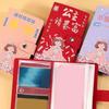Cartoon Letter Money Saving Challeng Book PU Leather Planner Organizer Account Book Family