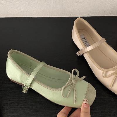 Туфли с внутренней стороны увеличивают рост на 2 см, юбка, ранняя весна, вечерний бриз с туфлями-феями, новые туфли Мэри Джейн с бантом, французские одинарные туфли