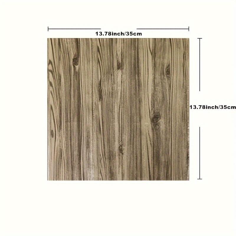 3D Wall Sticker Wood Grain Foam Self-adhesive DIY 35X35cm Waterproof and Moisture-proof Ceiling Bedroom Kitchen Wallpaper