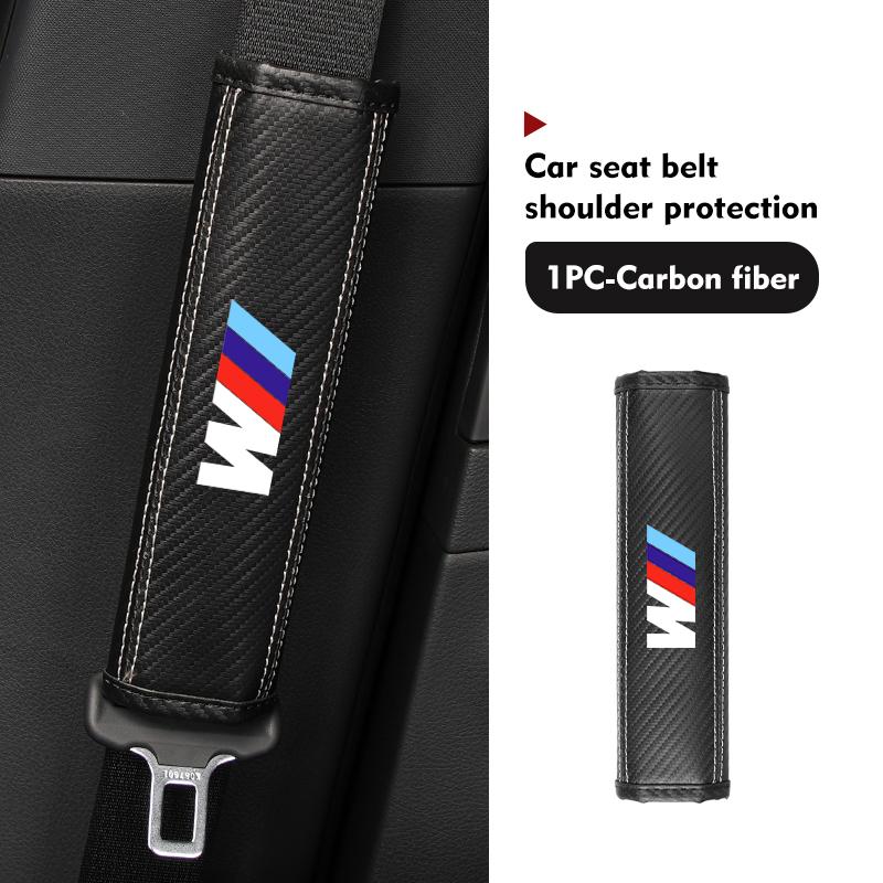MLKH2 For BMW Leather Car Seat Belt Shoulder Cover Protection Accessories E30 E34 E36 E39 E46 E52 E53 E60 E61 E62 E70 E71 E83