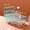 Clear Acrylic 4-Layer Dustproof Drawer Organizer for Cosmetics & Eyeglasses