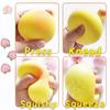 Yellow Peach Squishy Stress Ball for Adults and Kids, Soft Stretchy Fruit Squeeze Toy for Anxiety Relief