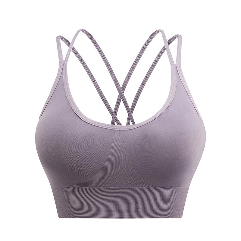 Large Size Cross Beauty Back Sports Bra No Steel Ring Gather Shockproof Fitness Breathable Vest Sports Bra