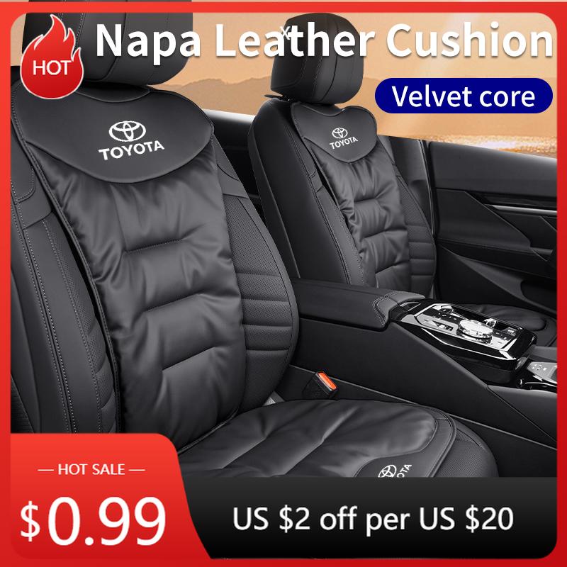 Для Toyota 2026 Горячие Колпаки на Колеса Автомобильная Бархатная Подушка Кожаная Дышащая Защитная Накидка на Спинку Сиденья Аксессуары Для Toyota Yaris Co