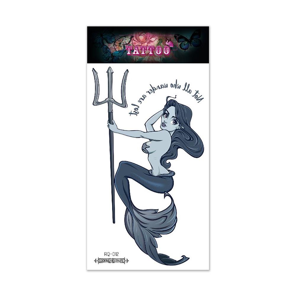 Ruikalong Waterproof Mermaid & Flower Temporary Tattoo Stickers