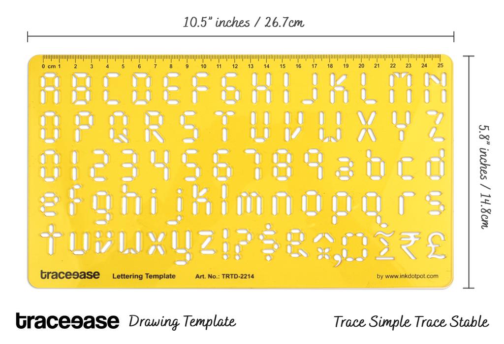 Traceease Инструмент для создания шаблонов надписей, трафареты букв английского алфавита с заглавными и строчными буквами