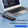 10-портовый USB 3.0 концентратор-расширитель для ноутбуков, телефонов и настольных компьютеров