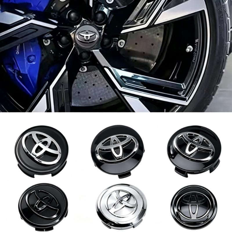 TRR24pcs 57mm 62mm Car Wheel Center Hub Cap For Toyota RAV4 Hilux Aygo Yaris Ractis Corolla Camry CHR Auris Tacoma Car Accessories