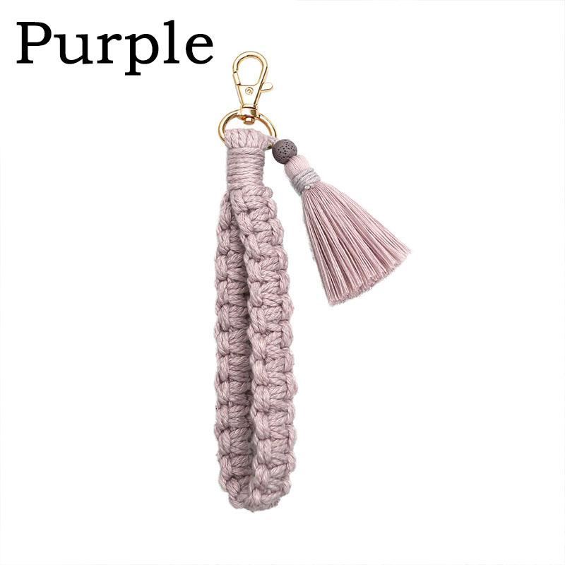 1 шт. Брелок с кисточкой Модные аксессуары Брелок для ключей автомобиля Ручное плетение Брелок Креативный брелок Женские брелки