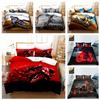 3D Racecourse Motorcycle Bedding Set Transportation Vehicle Duvet Cover and Pillow Case Full Size Quick Drying Home Decoration for Boys' Room