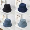 Denim Fabric Unisex Beach Cap Fisherman Hat Sunbonnet Cotton Bucket Hats Suede Panama Hat