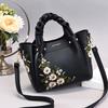 New Texture Large Capacity Embroidered Simple Atmosphere Handbag Single Shoulder Crossbody Foreign Women Bag