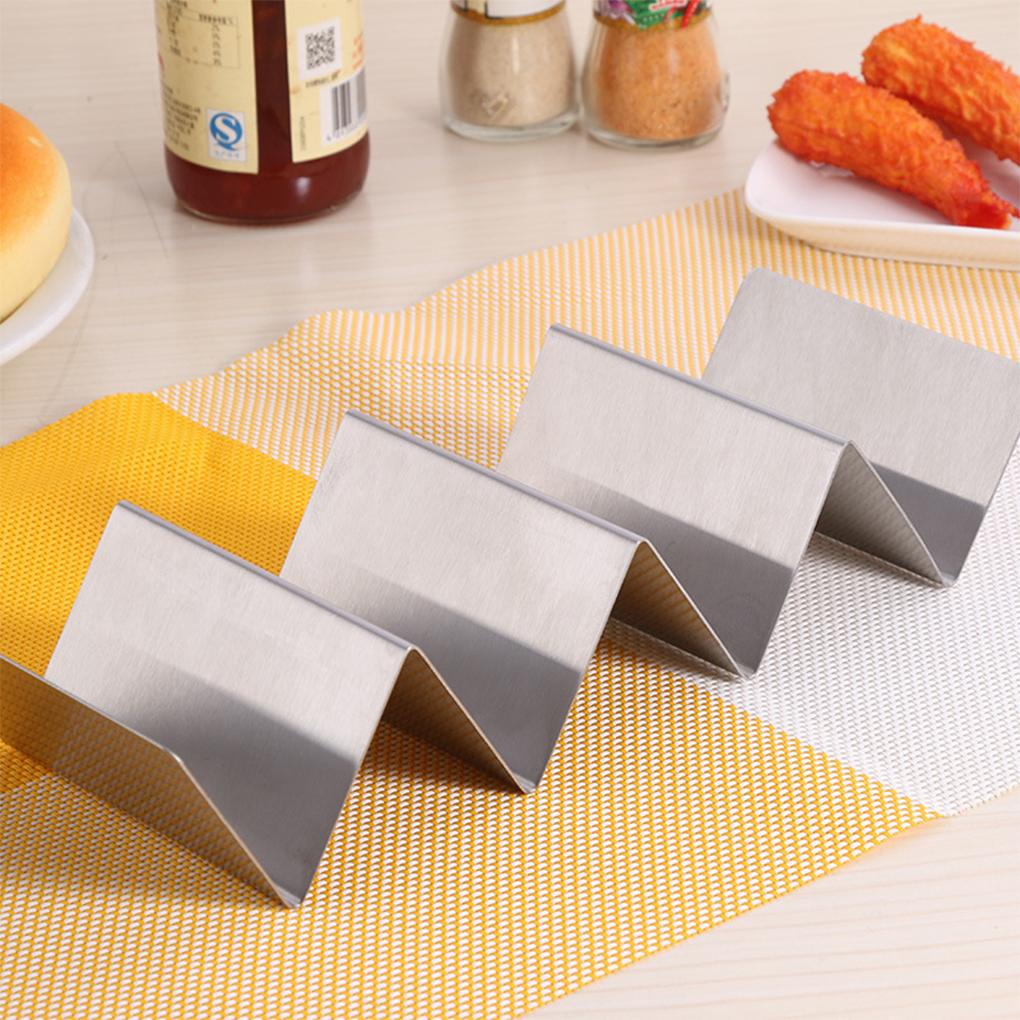 Taco Shell Holder Tortilla Stand Rack Stainless Steel Tray Holder Kitchen Rack