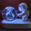 Креативный 3D астронавт хрустальный шар светодиодный ночник для детей спальня планета космическая солнечная система лампа USB Рождественский подарок ребенку