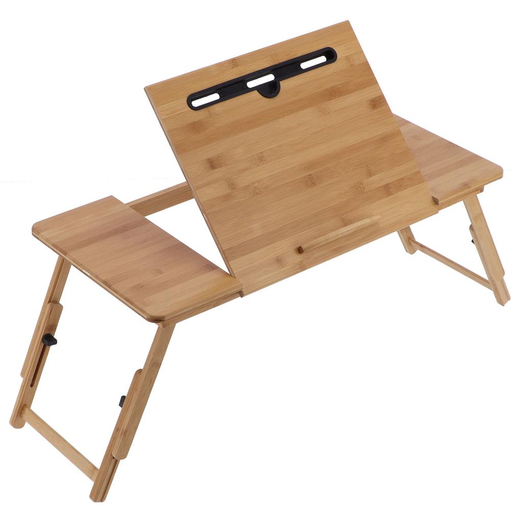Бамбуковый складной стол для ноутбука, кровать, рабочий стол с ящиком для хранения карт и планшетом для домашнего использования