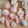 New Christmas Ornaments Cute Pink Cartoon Macaron Foam Candy Christmas Tree Pendant Pendant Props