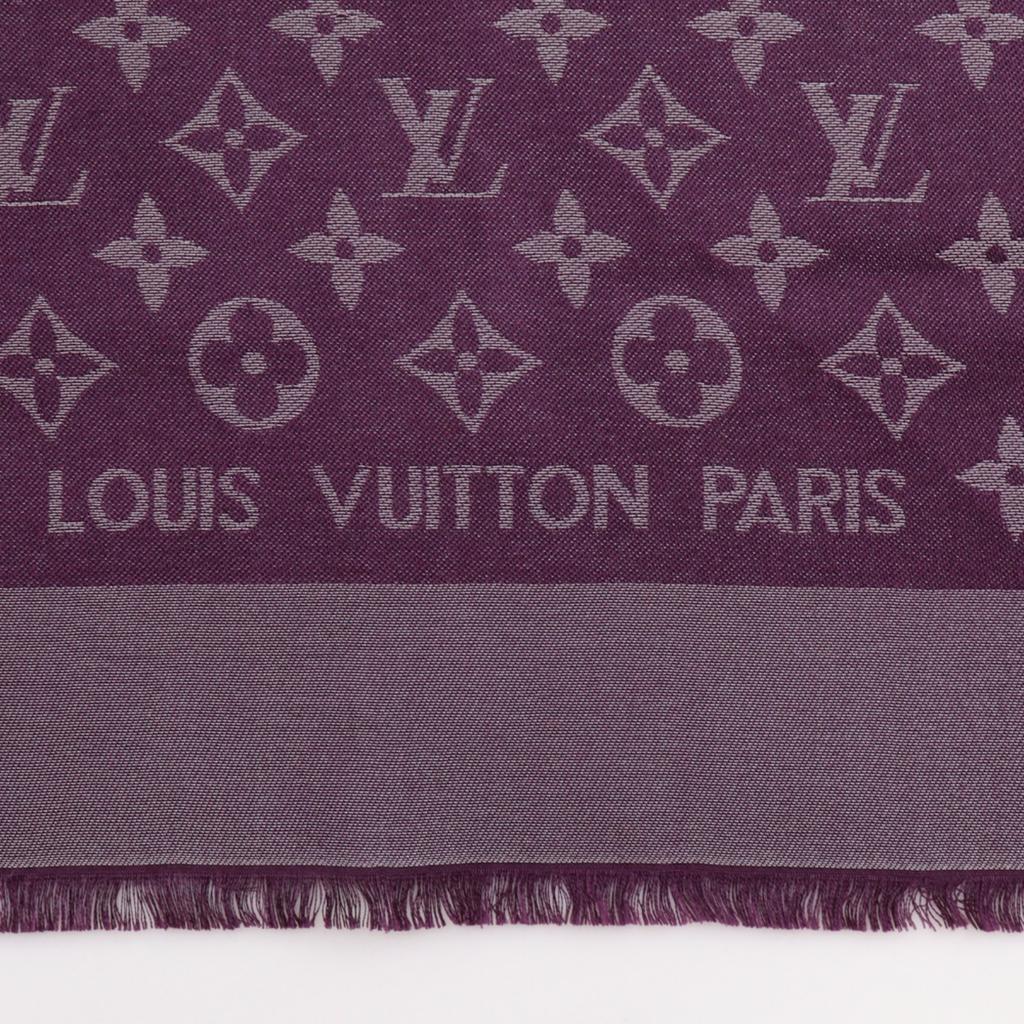 LOUIS VUITTON Monogram Shine Stall 410460 purple silk Women Used