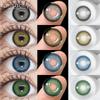 FUNSACHY 1pair Colored Contact Lenses for Eyes Soft Contact Lenses Green Lenses Blue Eye Grey Yearly Eye Makeup Beautiful Pupils