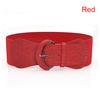 Womens Ladies Faux Leather Wide Stretch Elastic Buckle Cinch Waist Wide Belts