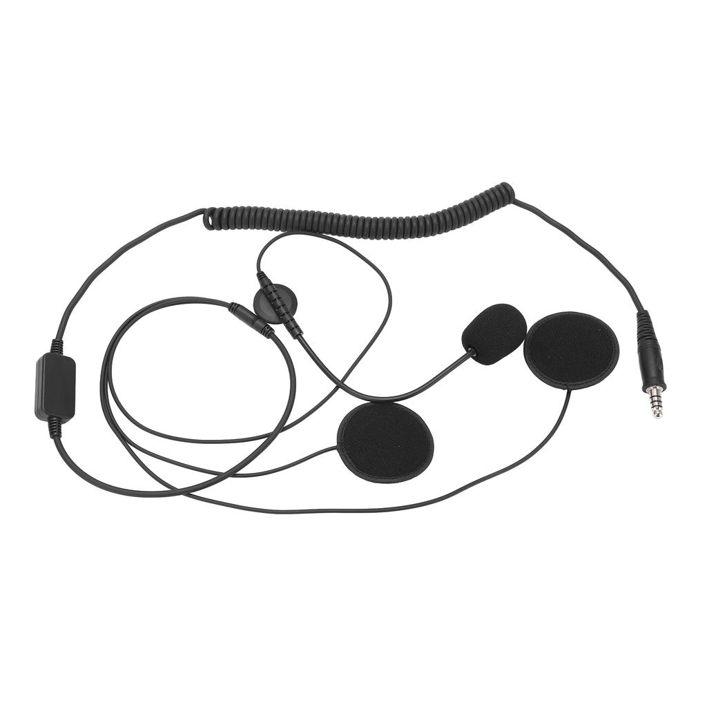 Helmet Headset Microphone Portable Dynamic Noise Reduction 2 Meters Extension Cord Full Face Helmet