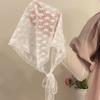 Turban Lace Triangle Bandana Countryside Style Flower Triangle Scarf Lace Hair Scarf  Travel