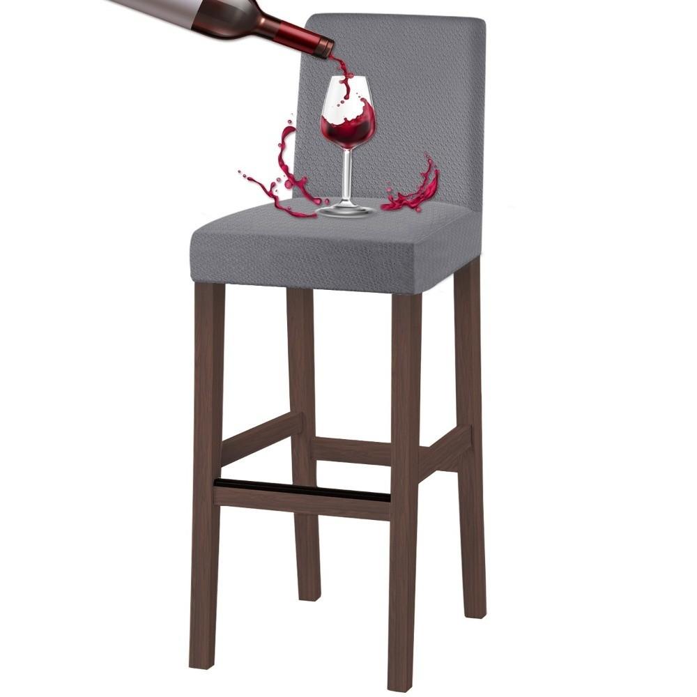 Elastic Stretch Bar Stool Seat Covers Short Back Chair Protectors Durable Slipcovers Household