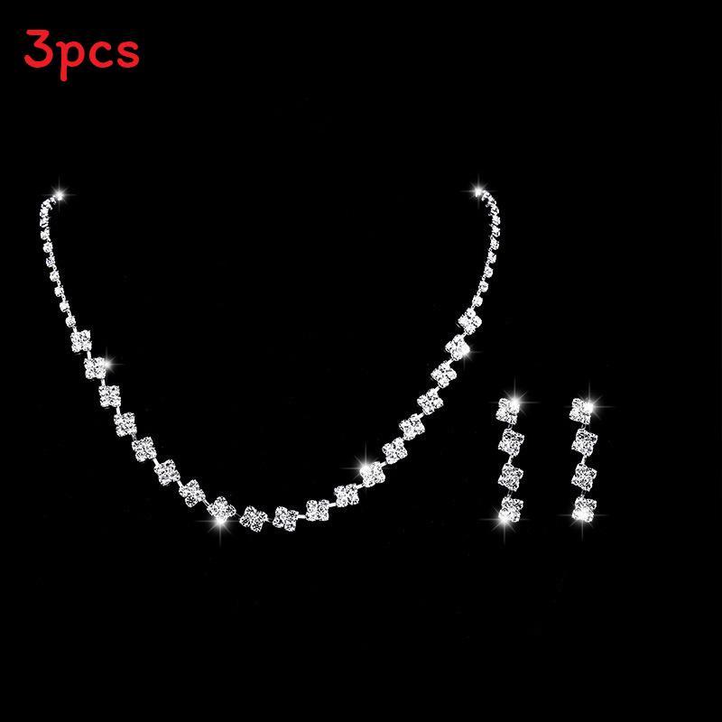 Jewelry Set With Water Drill For Bridal Wedding Gift With Geometric Design For Women