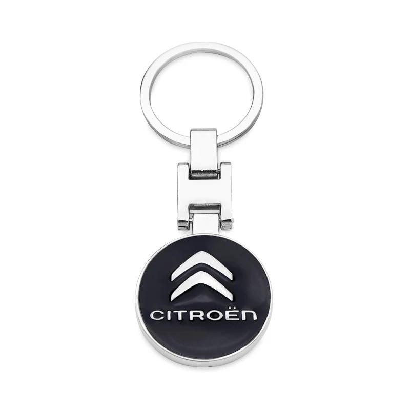 Zinc Alloy Key Ring Keychain Car Logo Accessories For Citroen C1 C2 C3 Vts C4 Saxo C4L C5 C6 C8 Xsara Picasso Berlingo Cactus