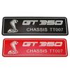 FETG4 Alloy GT350 GT500 Logo Car Body Emblem Rear Trunk Badge Sticker for Ford Shelby Fiesta Focus Mondeo Kuga Ranger Mustang Everest