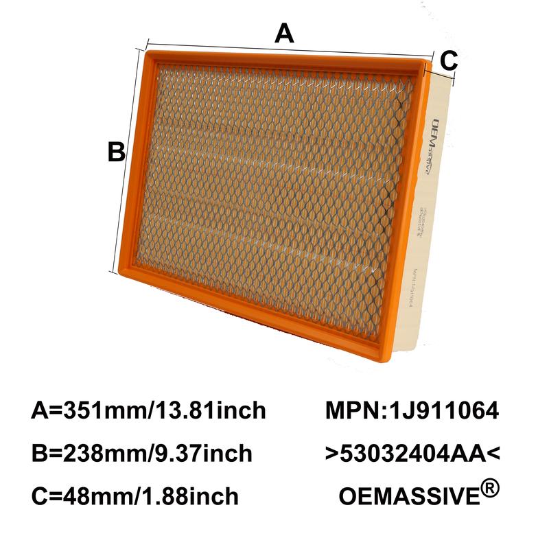 53032404AA Engine Air Filter Performance For Dodge Ram 1500 2500 3500 and Ram 1500 2500 3500 2011 2012 2013 2014 2015 2016-2018