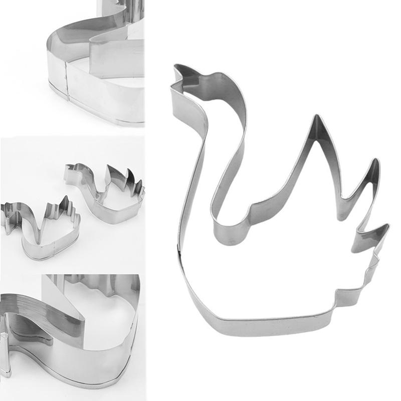 1/2 шт. формочки для печенья для детей в форме лебедя, 3D-формы для выпечки, форма для тиснения печенья, формочка для печенья в форме животного-крекера