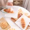 100Pcs Disposable Kraft Greaseproof Paper Snack Sandwich Bread Doughnut Pastry Packaging Bags