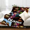 Custom Name Personalized Masha and The Bear Print Blankets, Home Decor, Bedroom, Sofa, Camping, Couch, Gifts for Birthday Christmas