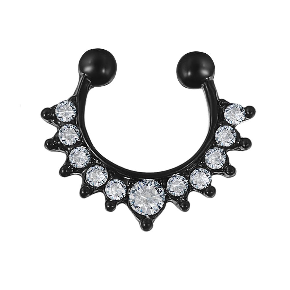 Кольцо безопасное роскошное гвоздь для носа Тонкий гвоздь для носа Кольцо в носу без циркония Носовой гвоздь из нержавеющей стали Серьги-хрящи Спиральные украшения с пирсингом