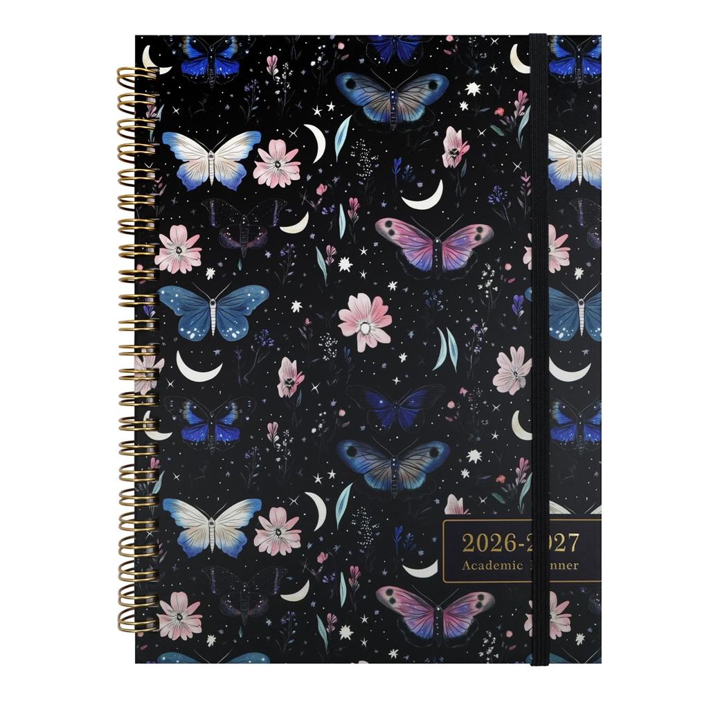 Планировщик расписания на 2026-2027 гг., английский, размер A5, 70 страниц / 140 страниц, ежедневник / календарь / блокнот