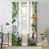 Tropical Jungle Animal Cartoon Giraffe Window Curtains Home Decor Living Room Curtains Bedroom Curtains Kitchen Door Drapes