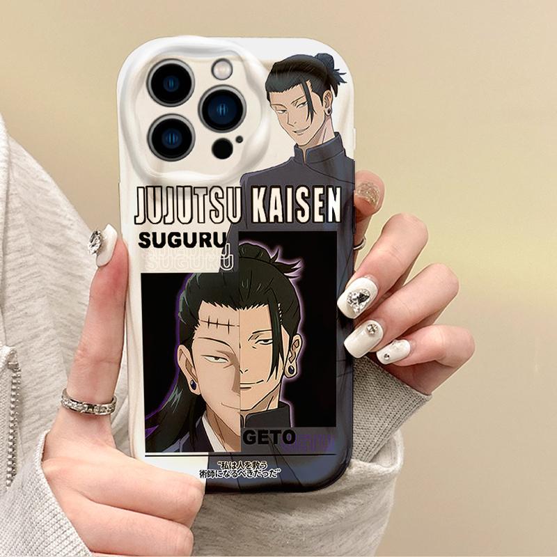Новый аниме чехол для телефона Satoru Gojo из Jujutsu Kaisen для iPhone 16 15 14 ProMax 13 12 11 8 7 Plus X XR XS Max, силиконовый чехол из ТПУ