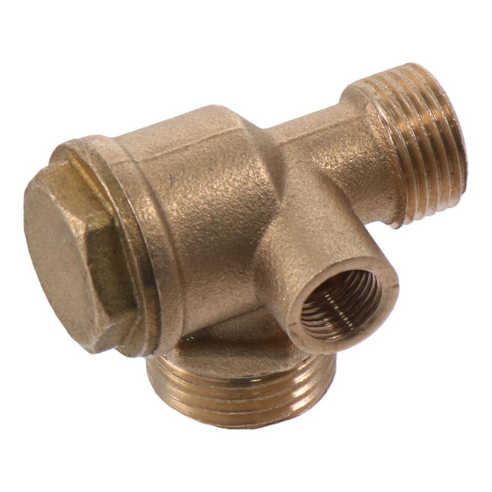 Обратный клапан с наружной резьбой Клапан воздушного компрессора Старый или сломанный обратный клапан воздушного компрессора.