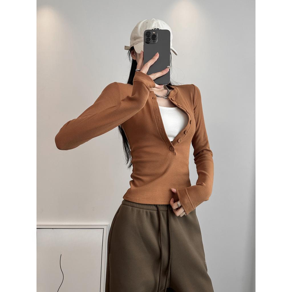 Маленькая ароматная куртка-футболка для женской весны, женская новая облегающая и чистая базовая футболка с длинным рукавом, топ